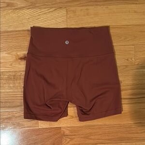Women's High-Waisted Shorts - Rust
